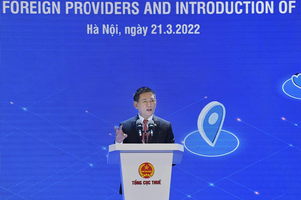 Bộ trưởng Bộ Tài chính Hồ Đức Phớc phát biểu tại buổi lễ. (Ảnh: GH/BTC)